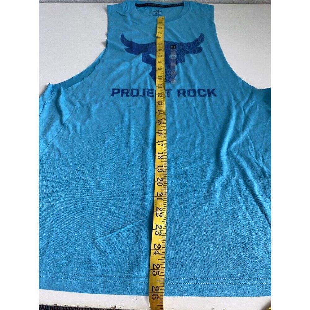Under Armour UA Project Rock Brahma Bull Muscle Tank Top 1373787-433 Men's Sz M - Picture 7 of 10